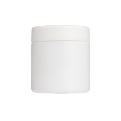 128 Count - 3oz Matte White Premium Glass Jar with Child Resistant Lid