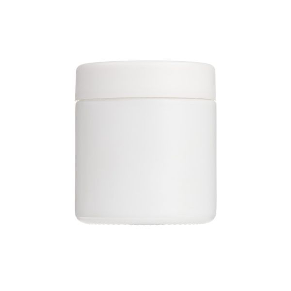 128 Count - 3oz Matte White Premium Glass Jar with Child Resistant Lid